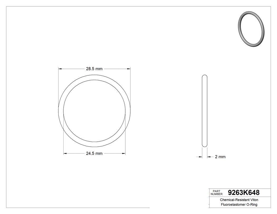 Technical drawing - 9263K648